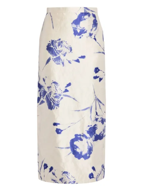 ERDEM jupe mi-longue à fleurs