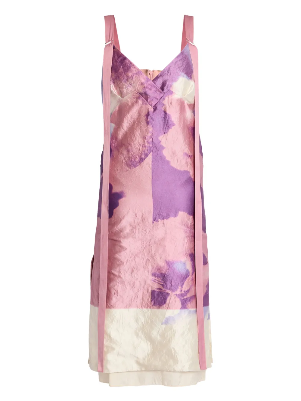 floral-print slip dress
