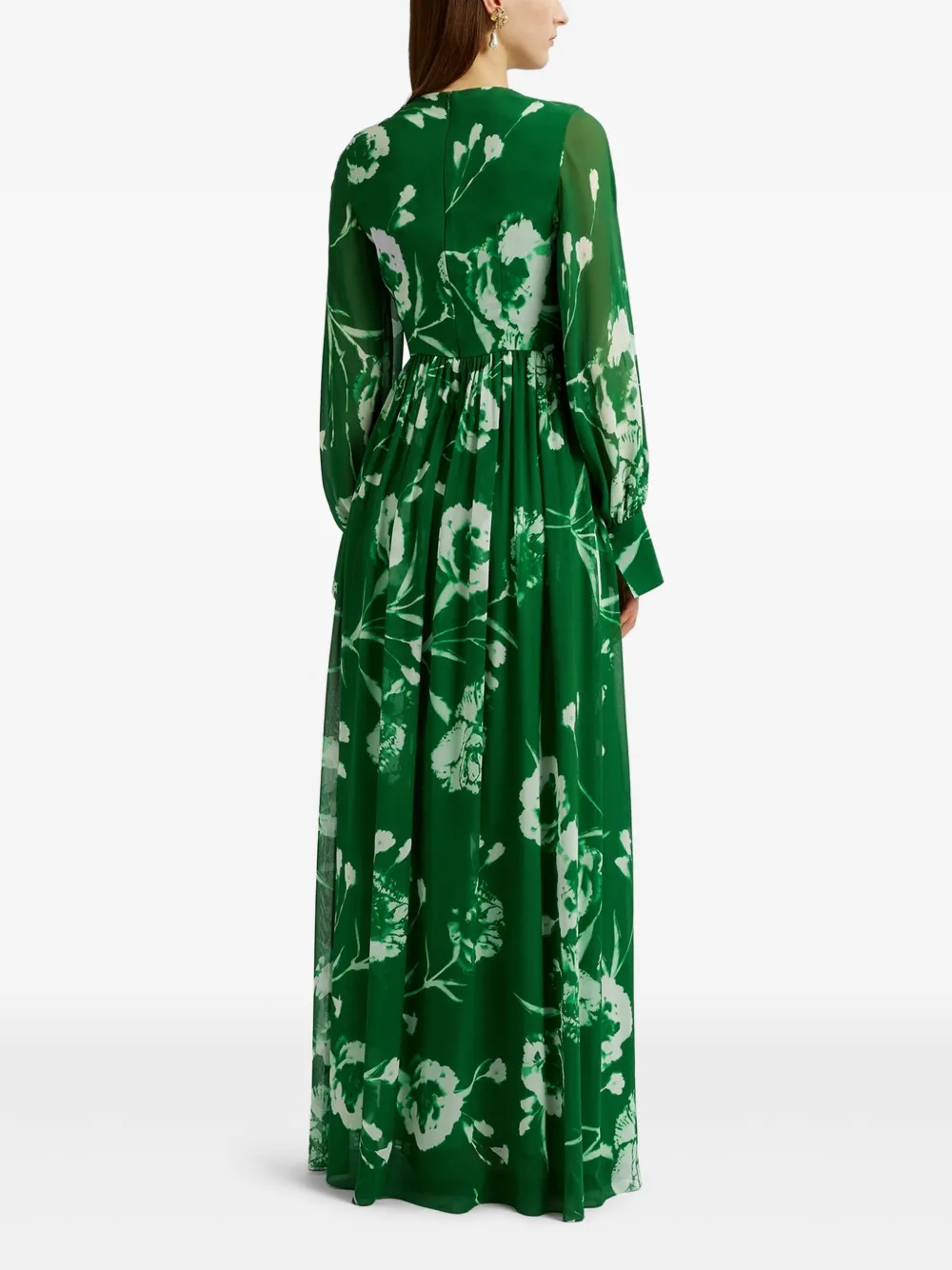 Erdem Long-sleeved Dress In Green