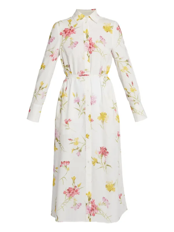 ERDEM Floral Shirt Dress White FARFETCH PH