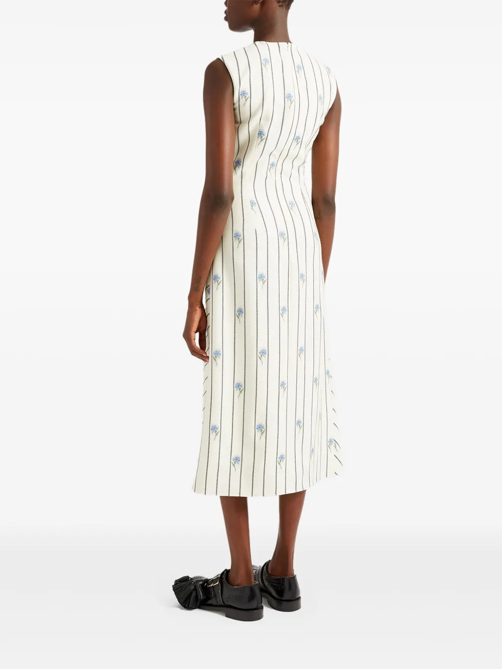 ERDEM FLORAL-PRINT ASYMMETRIC DRESS 