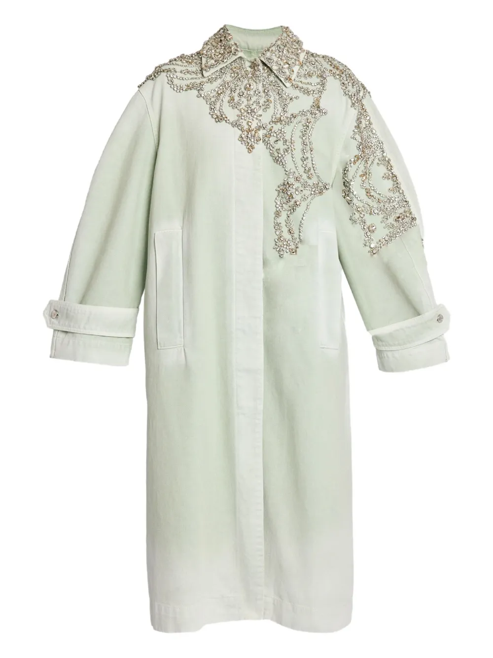 ERDEM embroidered coat | Green | Image 1