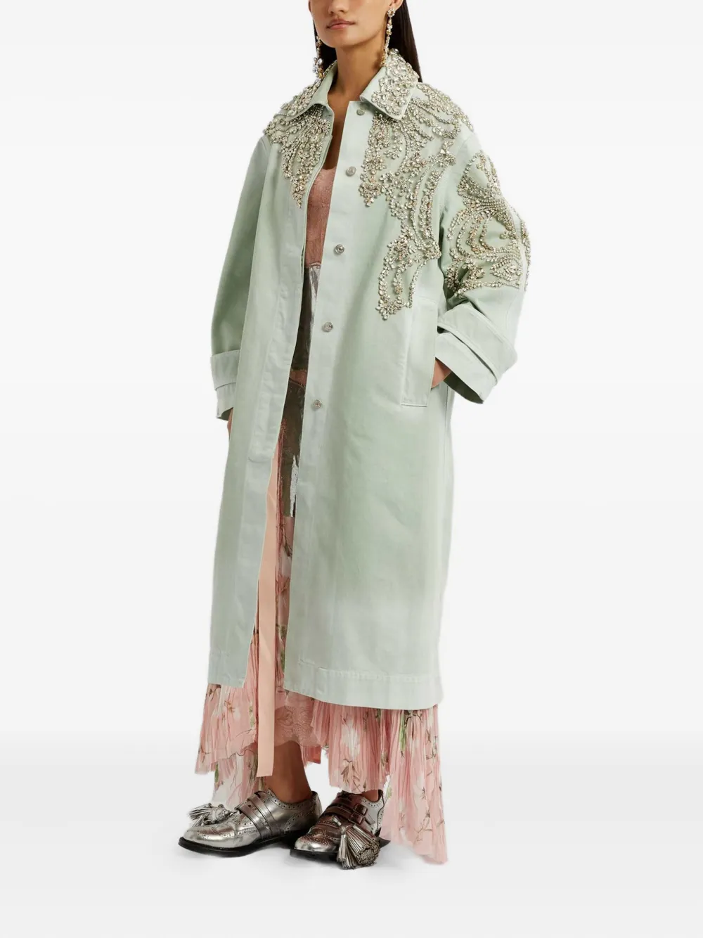 ERDEM embroidered coat | Single Breasted Coats | Image 2