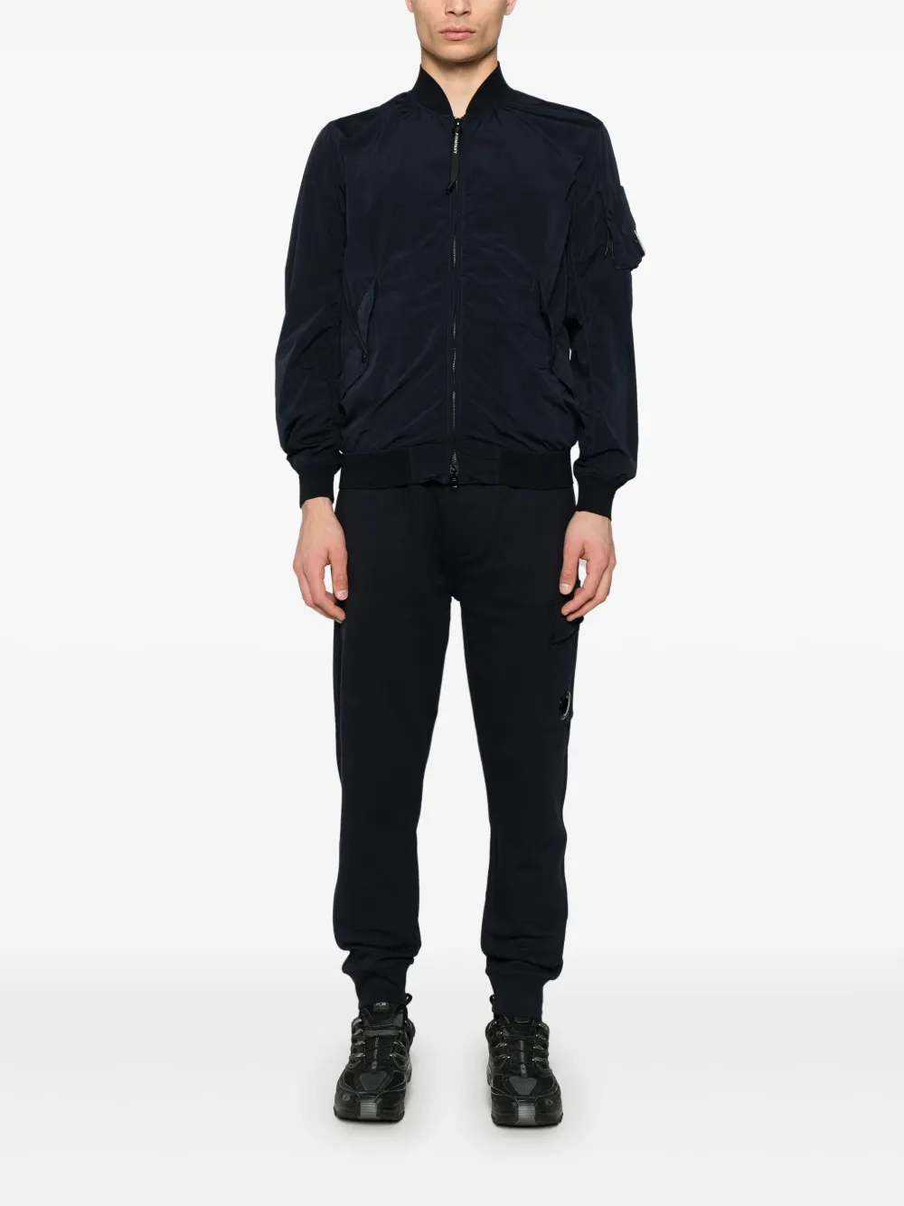 C.P. Company diagonal-fleece track pants - Blauw