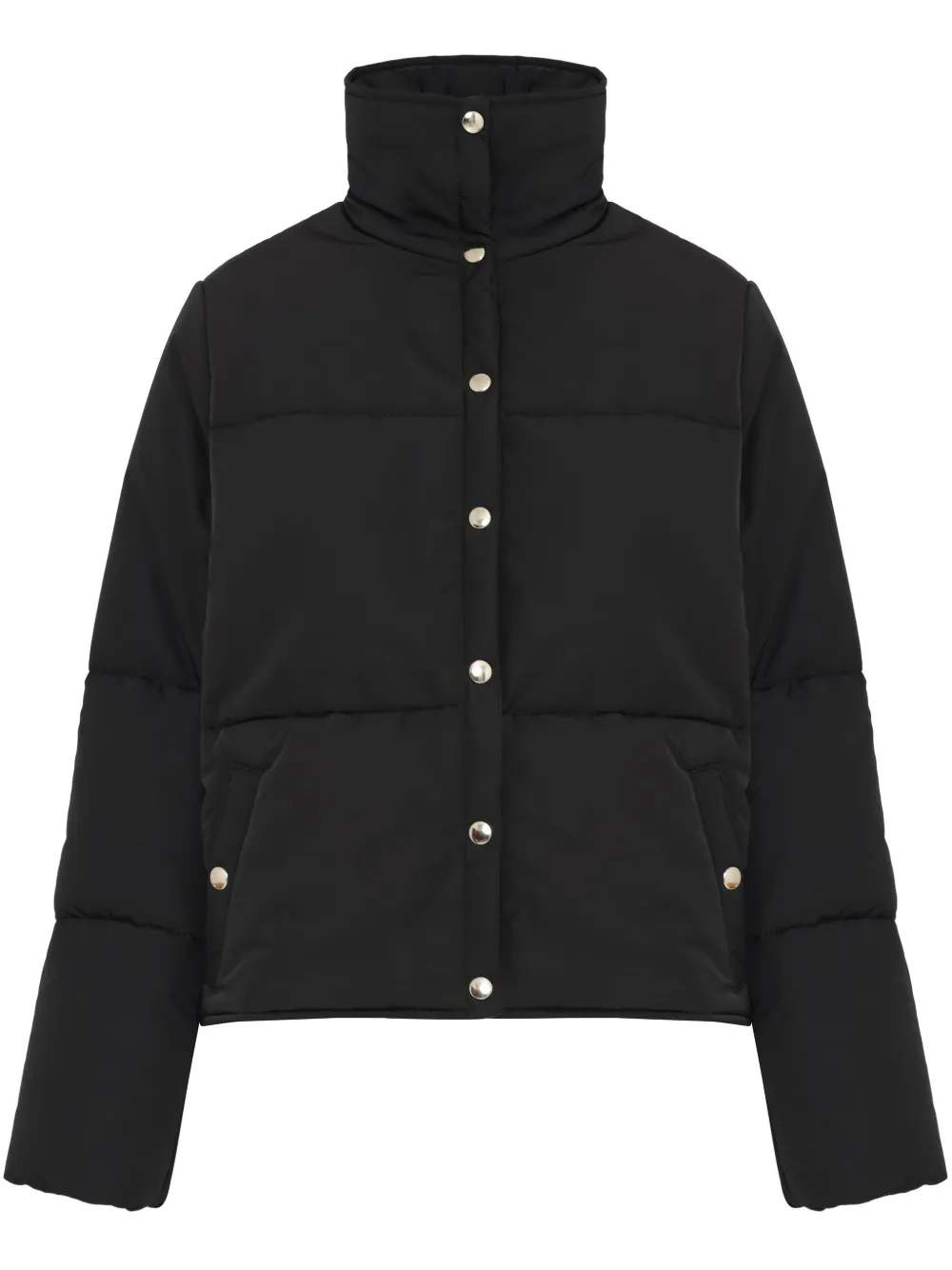 high-collar puffer jacket