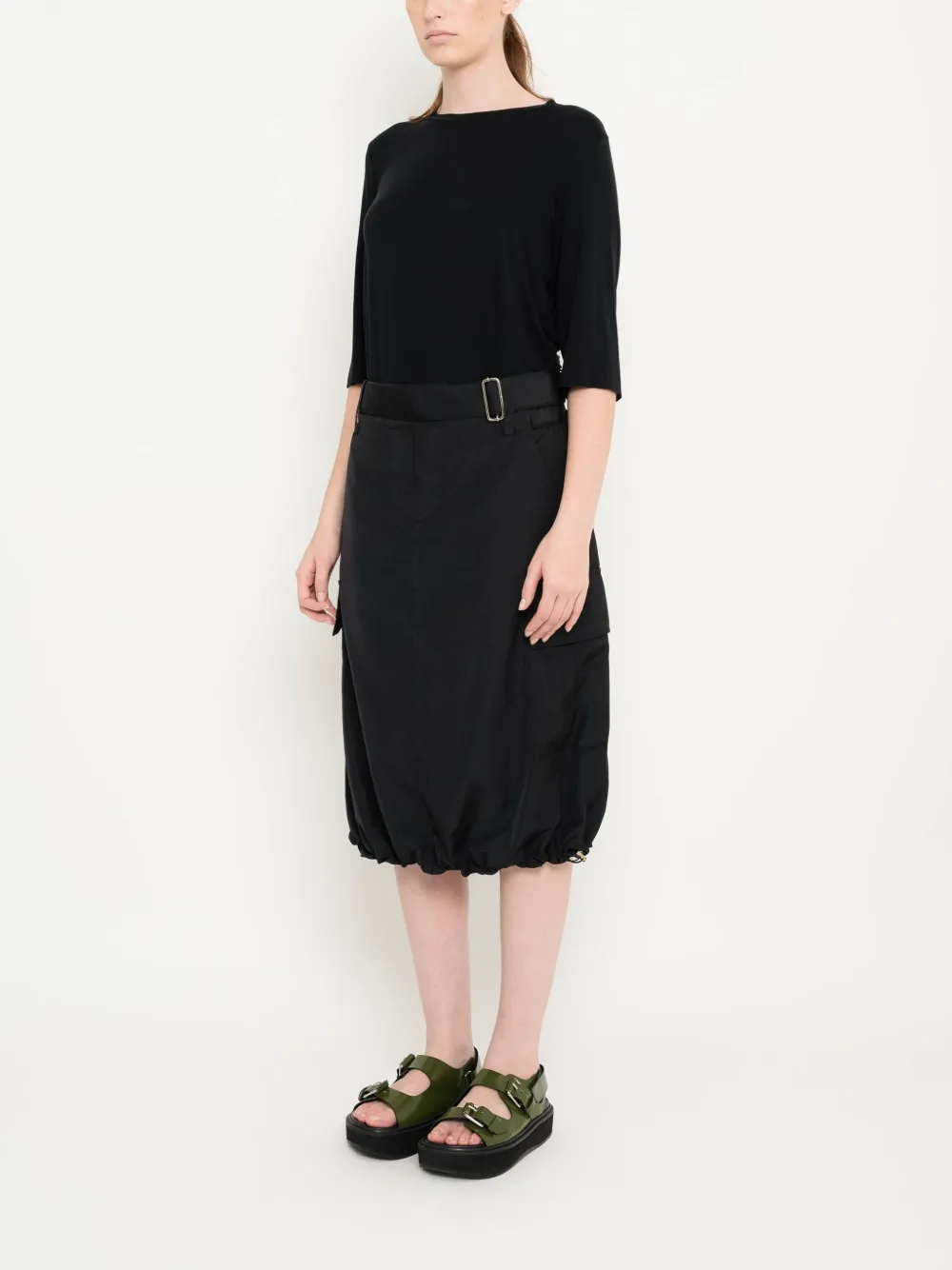 Uma | Raquel Davidowicz Top met cropped mouwen Zwart