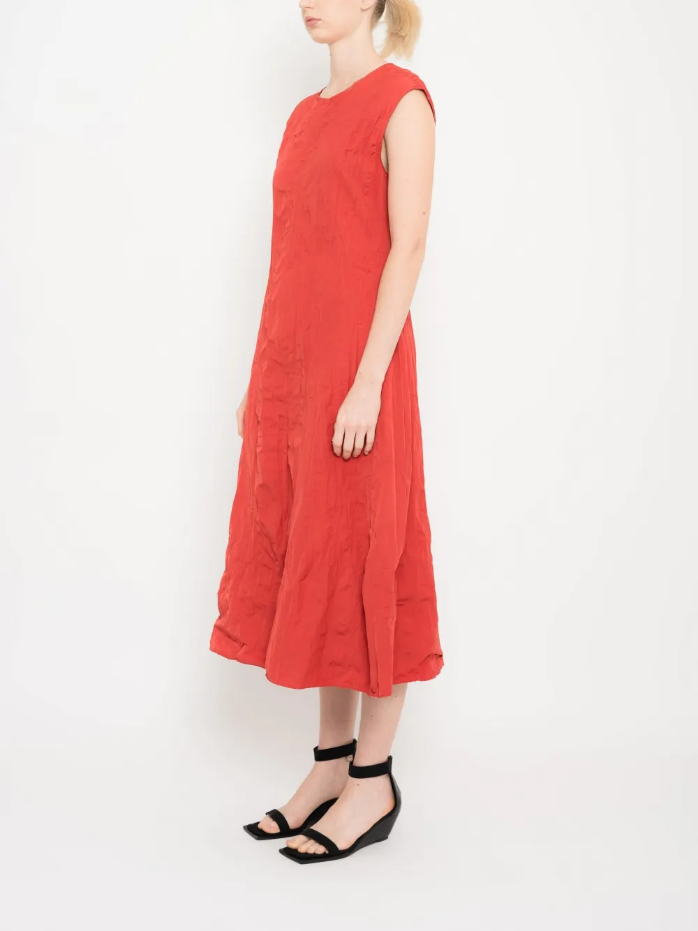 Uma | Raquel Davidowicz Mouwloze midi-jurk Rood