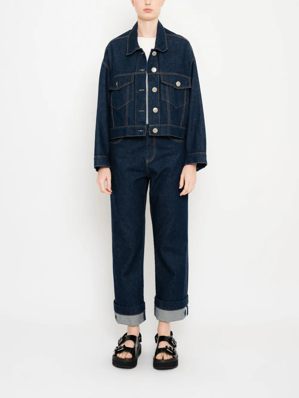 Uma | Raquel Davidowicz Denim jack Blauw
