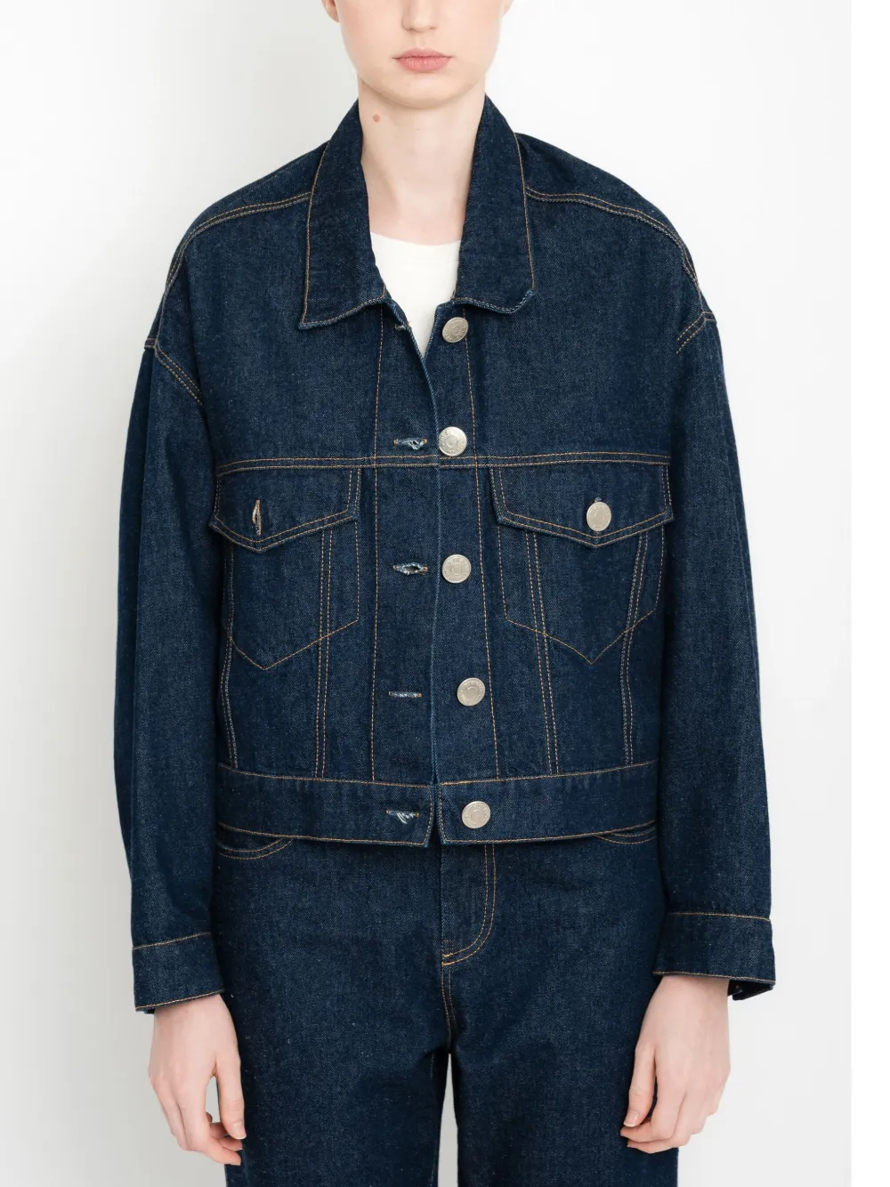 Uma | Raquel Davidowicz Denim jack Blauw