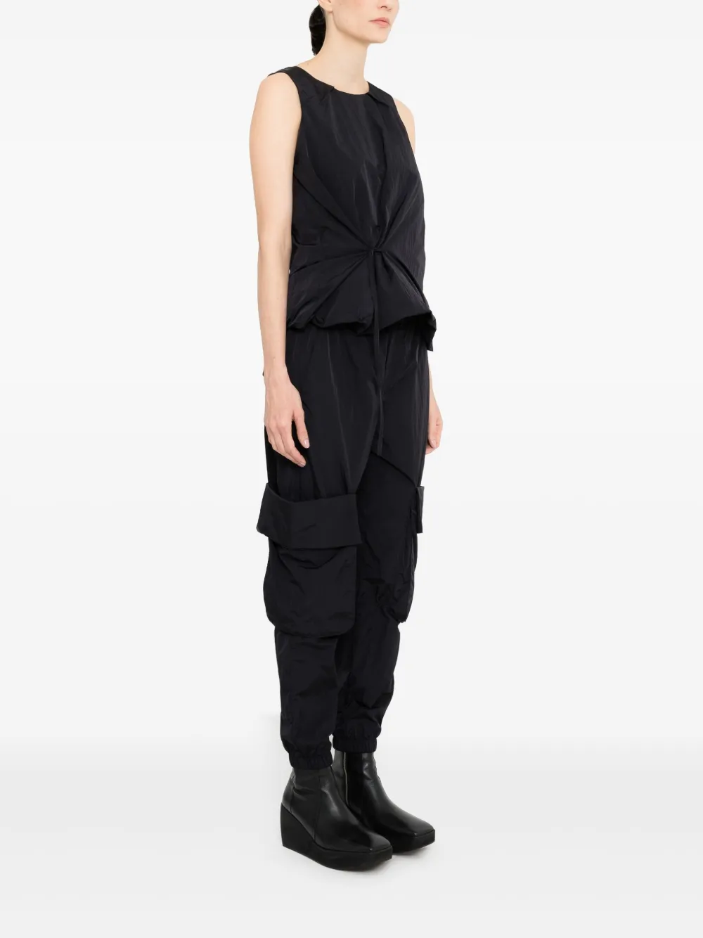 Uma | Raquel Davidowicz Tanktop met verstelbare taille Zwart