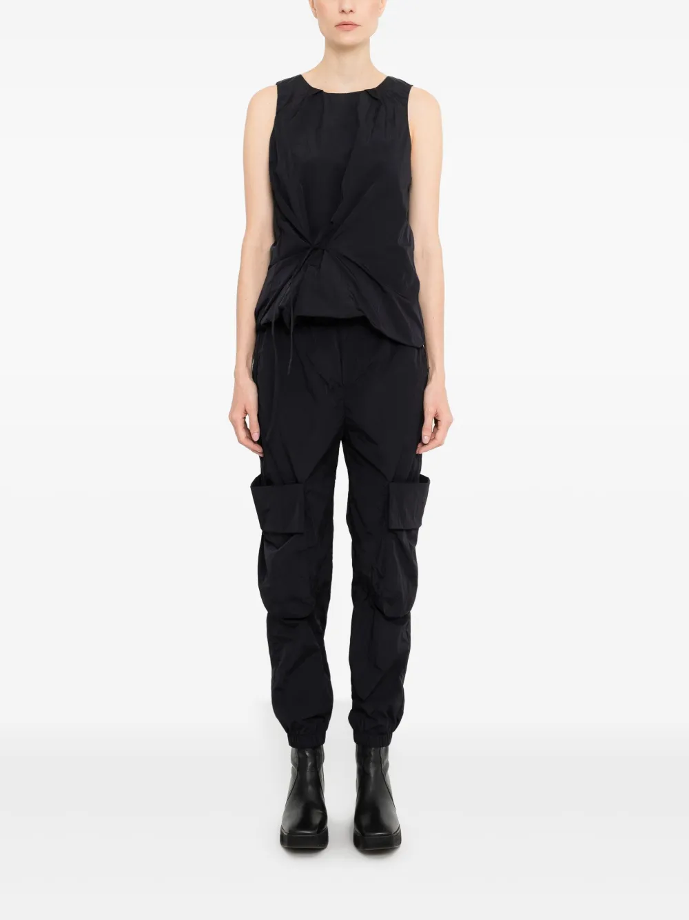 Uma | Raquel Davidowicz Tanktop met verstelbare taille Zwart