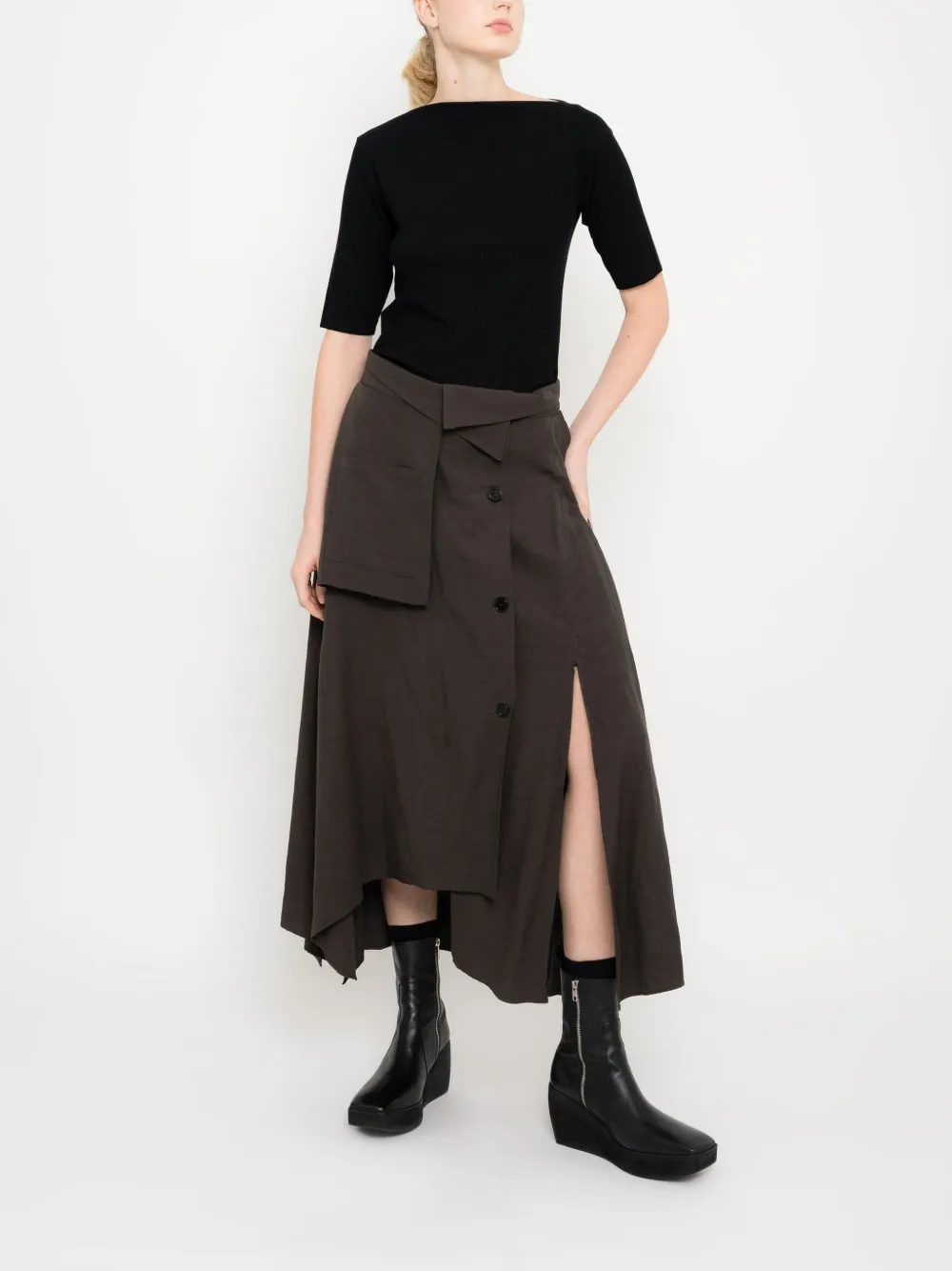 Uma | Raquel Davidowicz Asymmetrische rok Bruin
