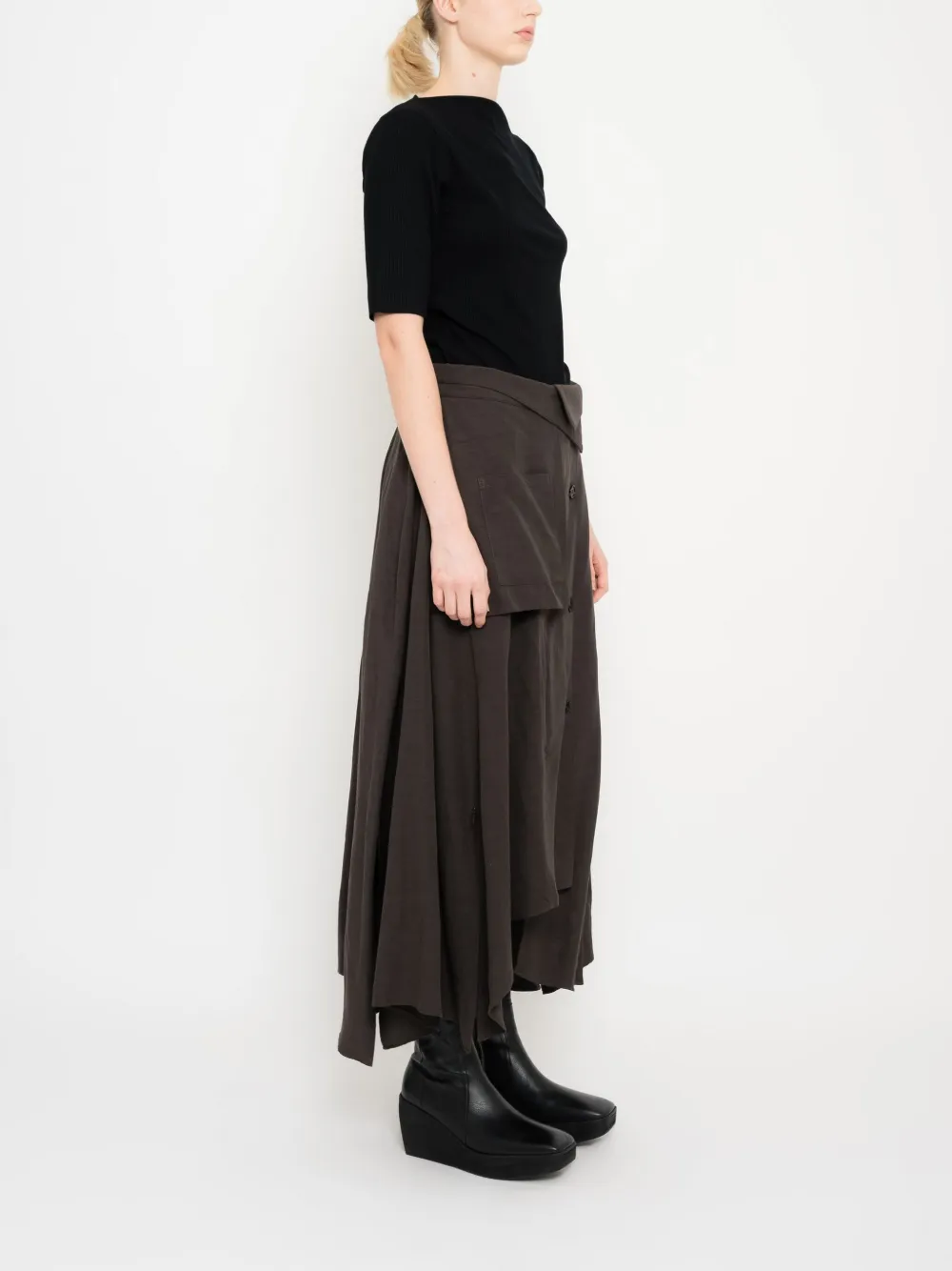 Uma | Raquel Davidowicz Asymmetrische rok Bruin