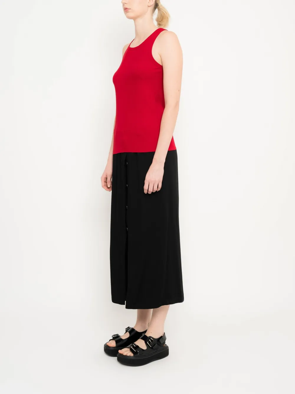 Uma | Raquel Davidowicz Geribbelde tanktop Rood