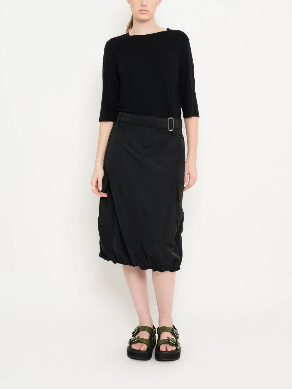 Uma | Raquel Davidowicz belted cargo skirt - Zwart