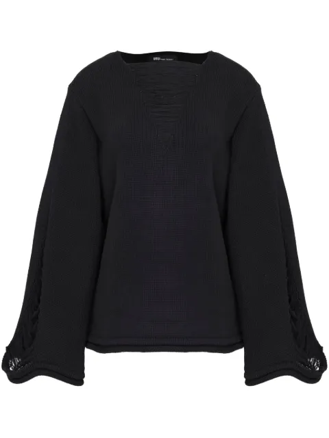 Uma | Raquel Davidowicz frayed-effect knit top 