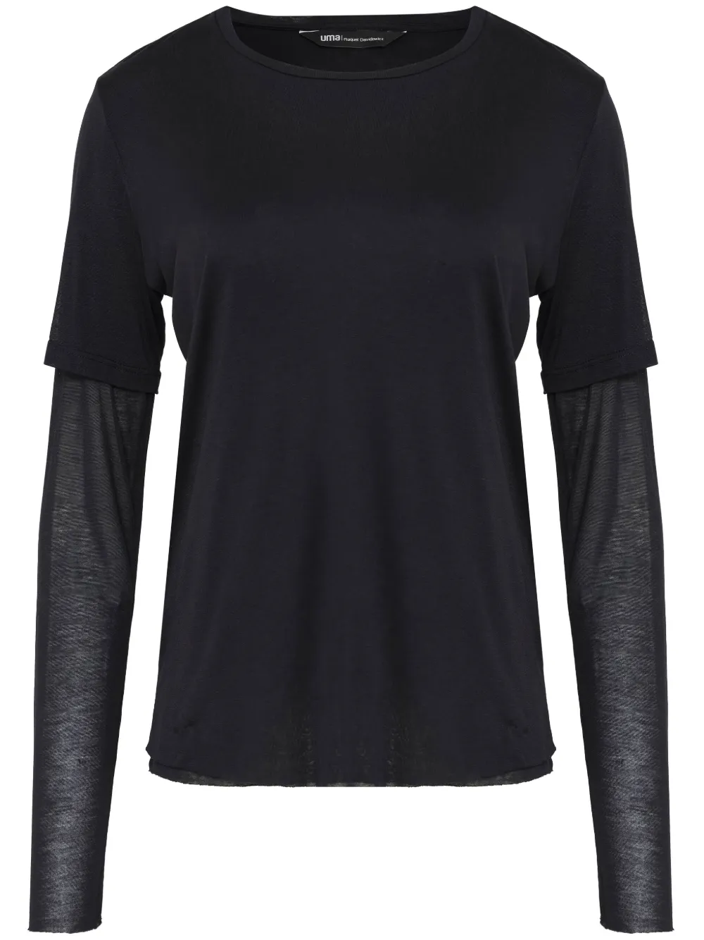 double-layered long-sleeve top