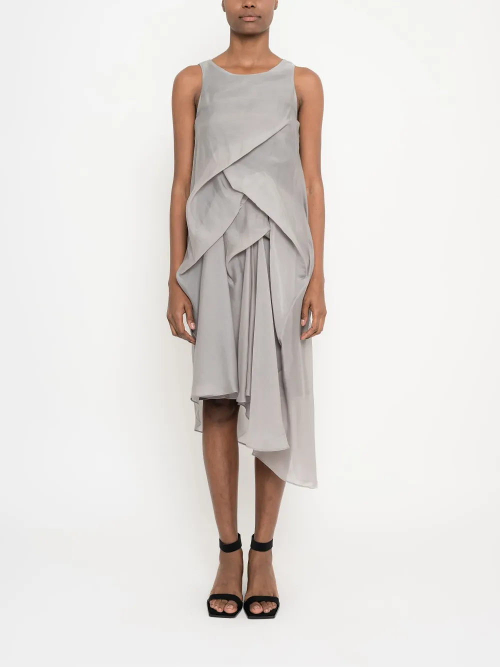 Uma | Raquel Davidowicz draped dress - Grijs