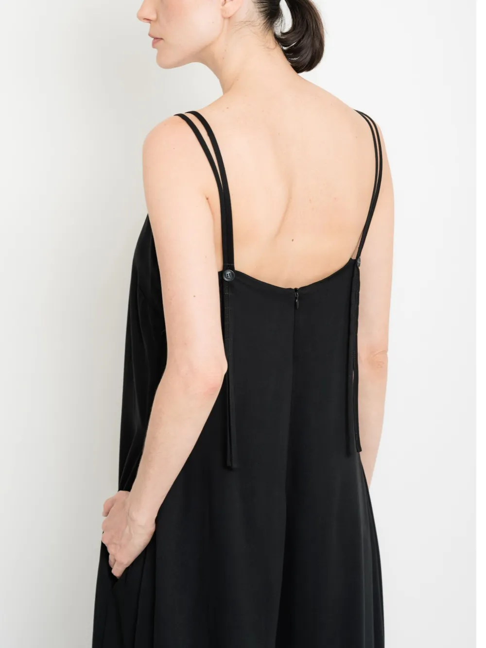 Uma | Raquel Davidowicz Satijnen jumpsuit Zwart