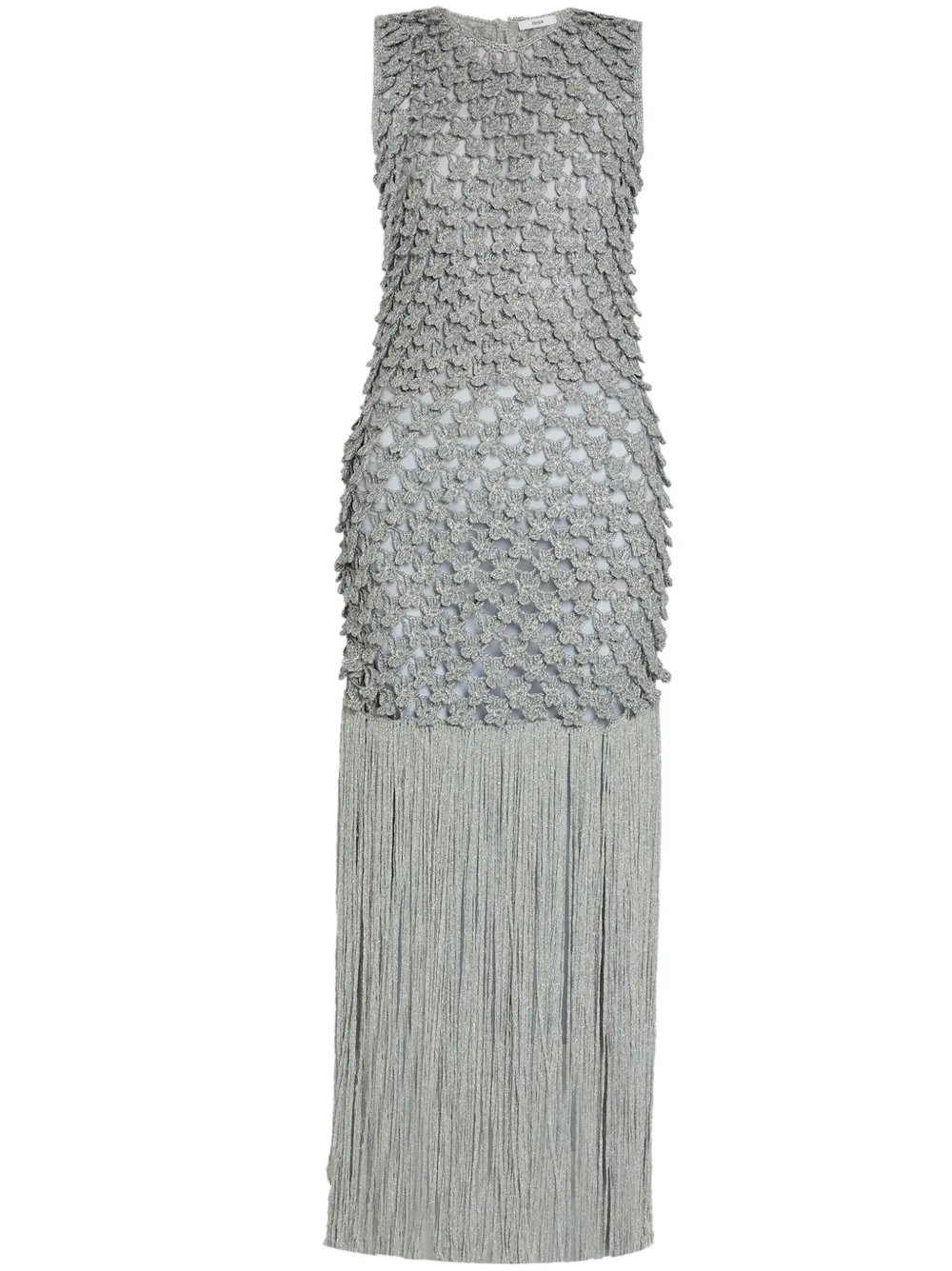 fringed knit dress