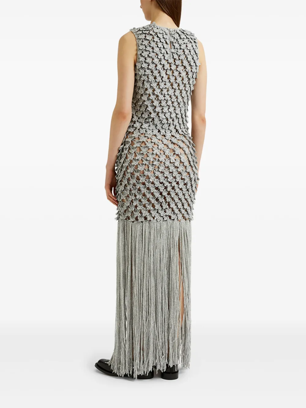 ERDEM FRINGED KNIT DRESS