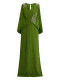 ERDEM sleeveless drape gown - Green