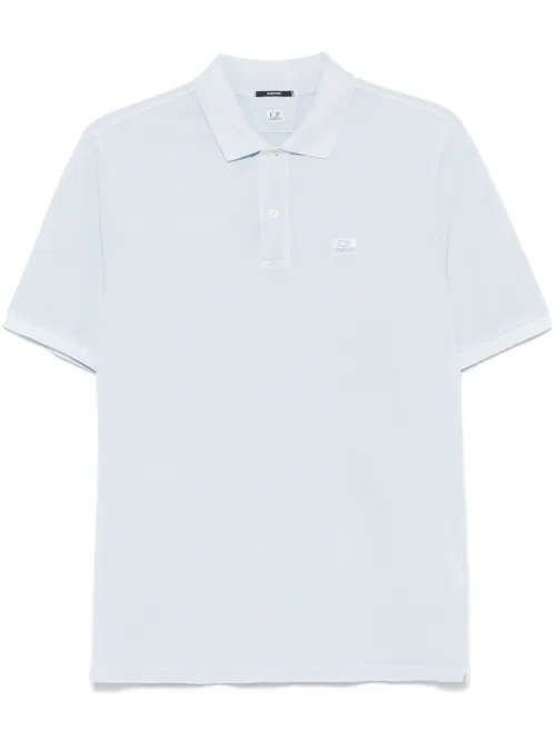 Polo à logo brodé - C.P. Company - Modalova