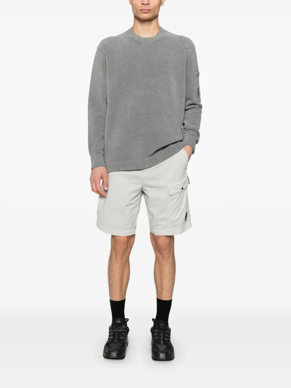 C.P. Company Lens-detail cargo shorts - Grijs