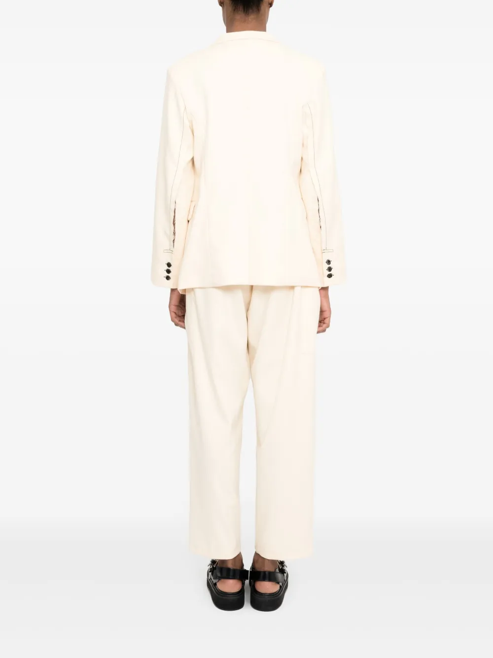 Uma Raquel Davidowicz Einreihiges Sakko Im Distressed-look In Neutral