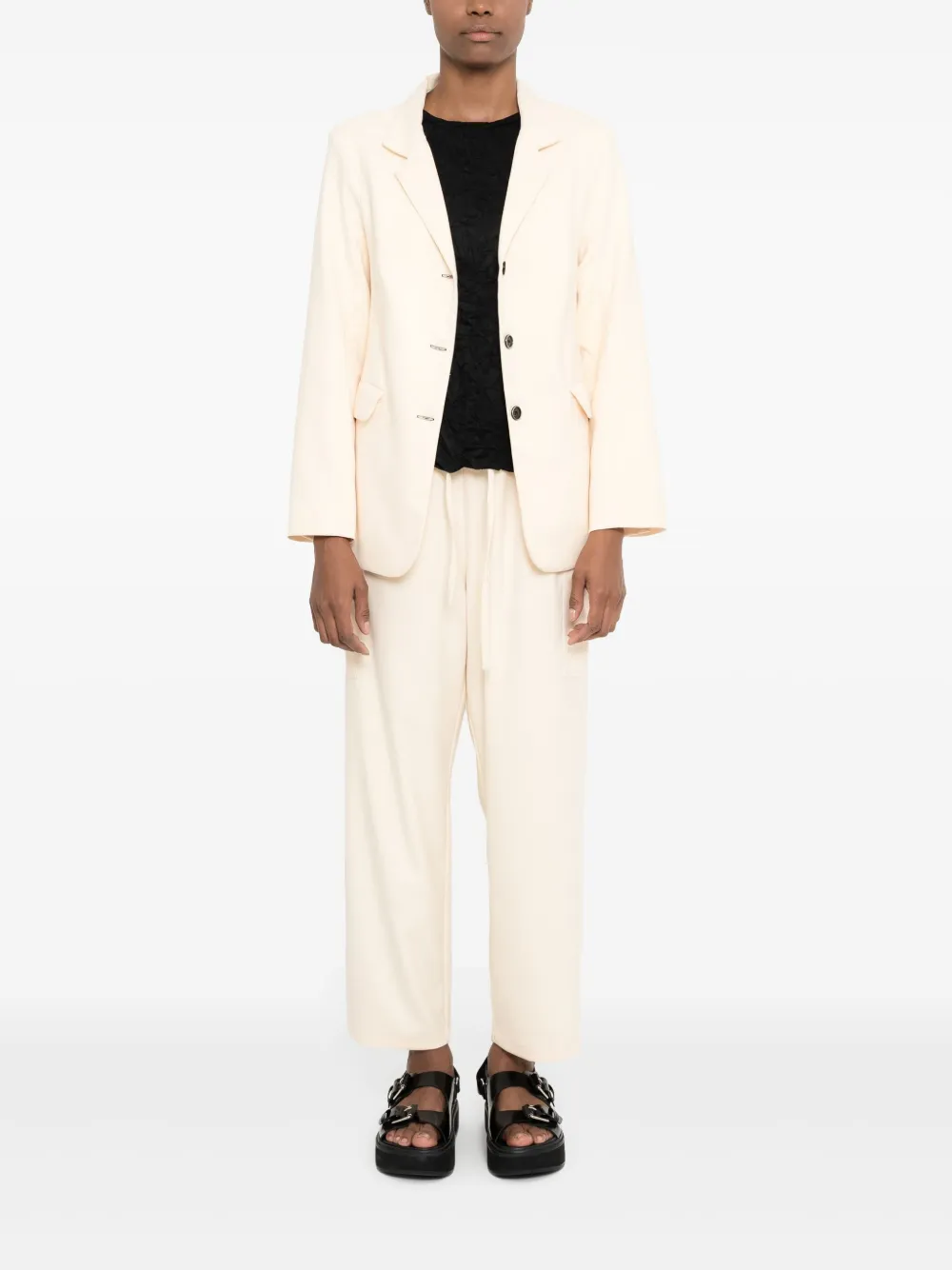 Uma | Raquel Blay distressed-sleeve single-breasted blazer | Blazers | Image 2