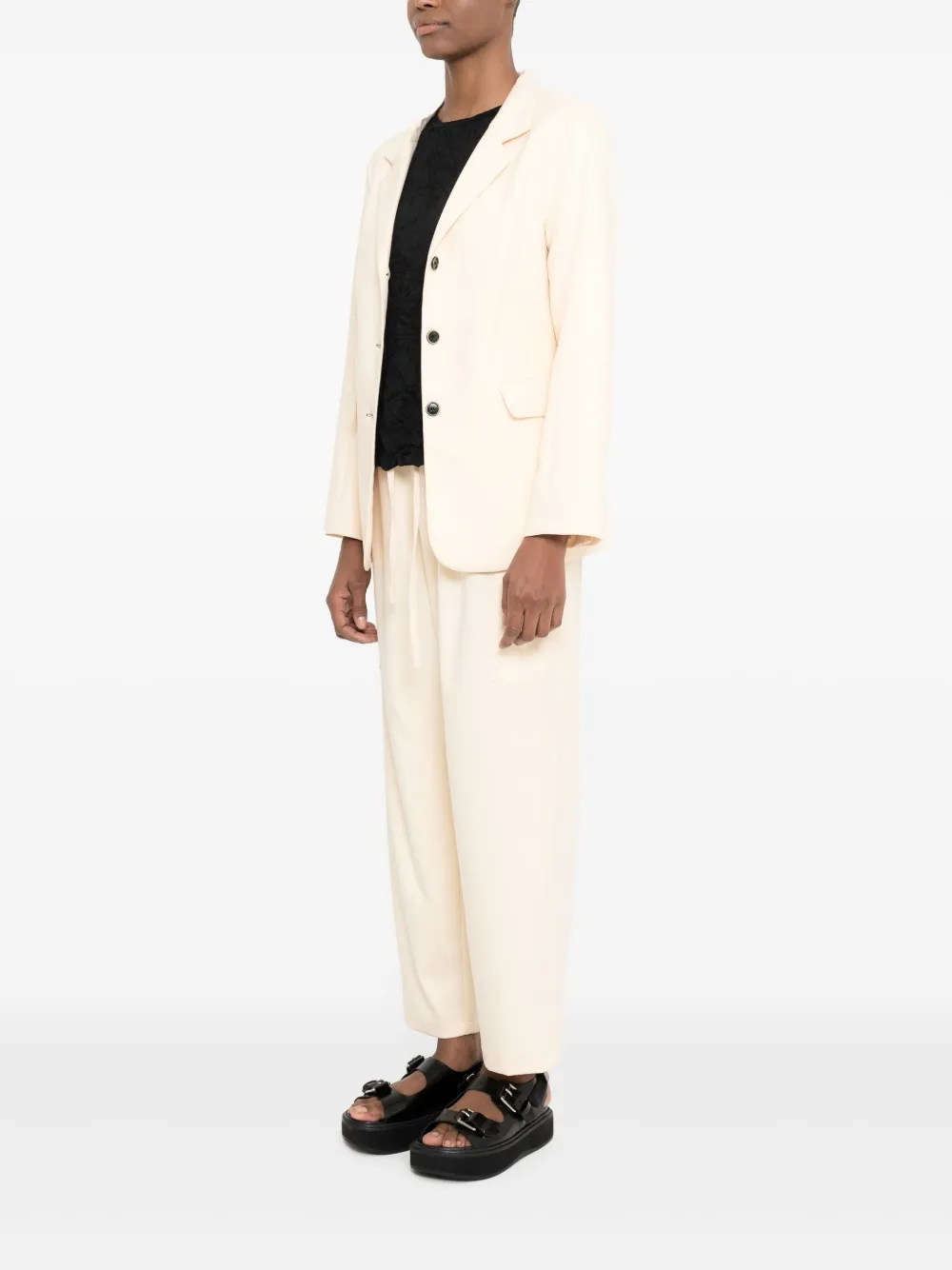 Uma Raquel Davidowicz Einreihiges Sakko Im Distressed-look In Neutral