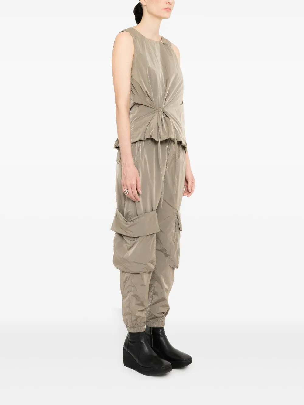 Uma | Raquel Davidowicz Mouwloze top Beige