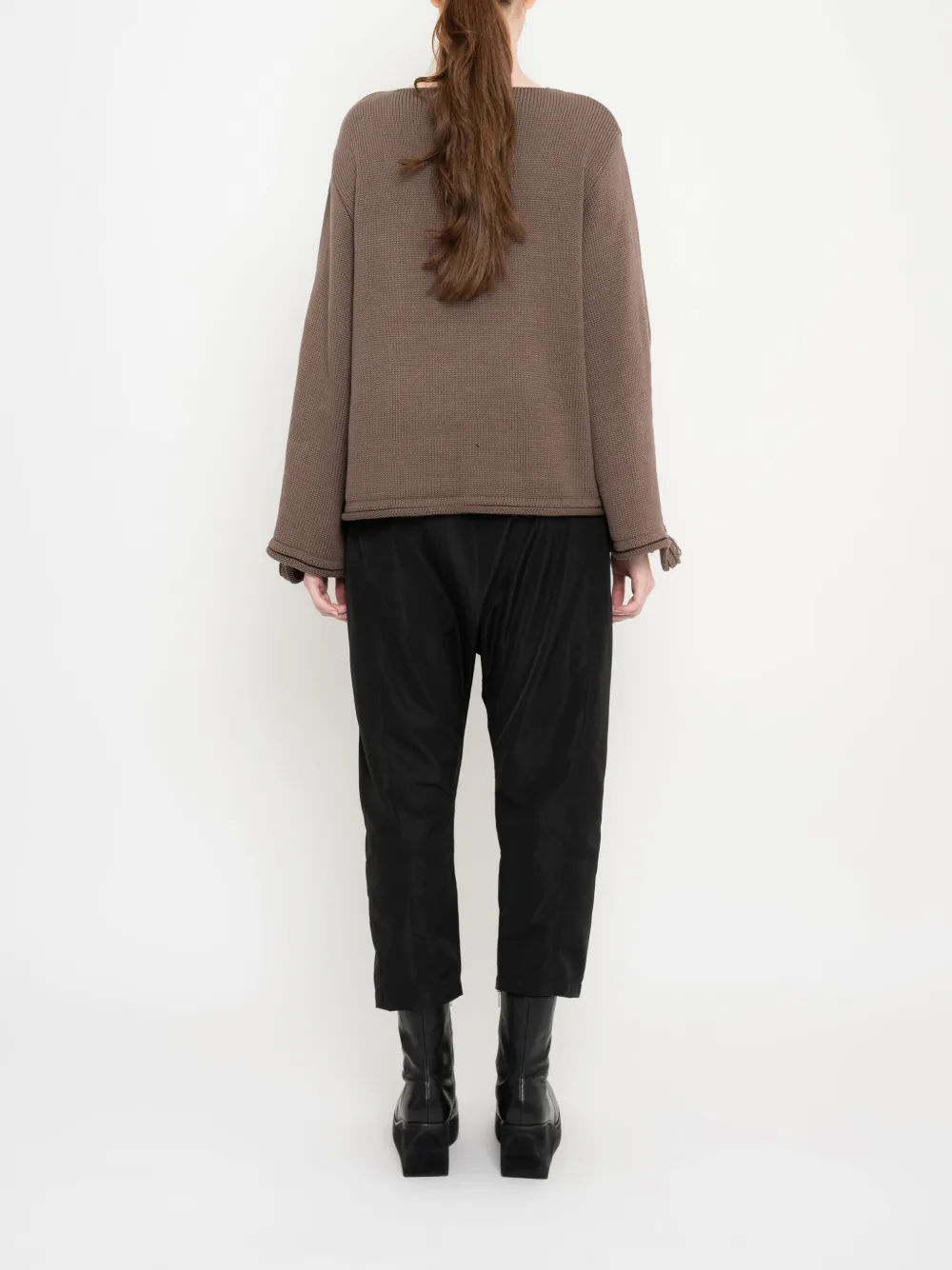 Uma | Raquel Davidowicz Trui met boothals Beige