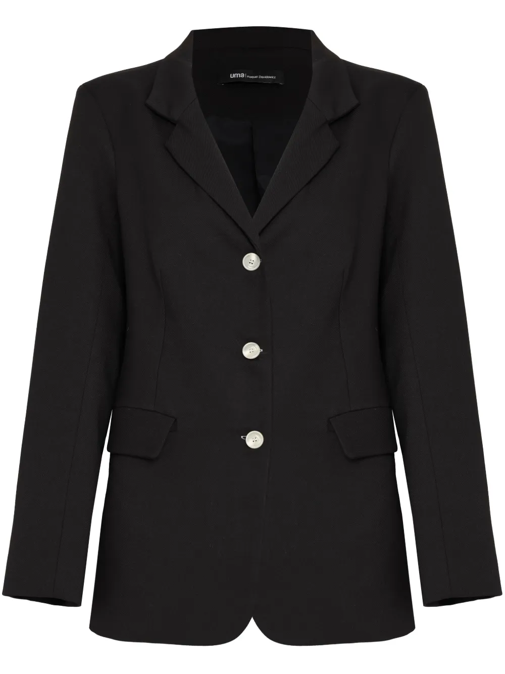 Uma | Raquel Davidowicz split-sleeve single-breasted blazer | Black | Image 1