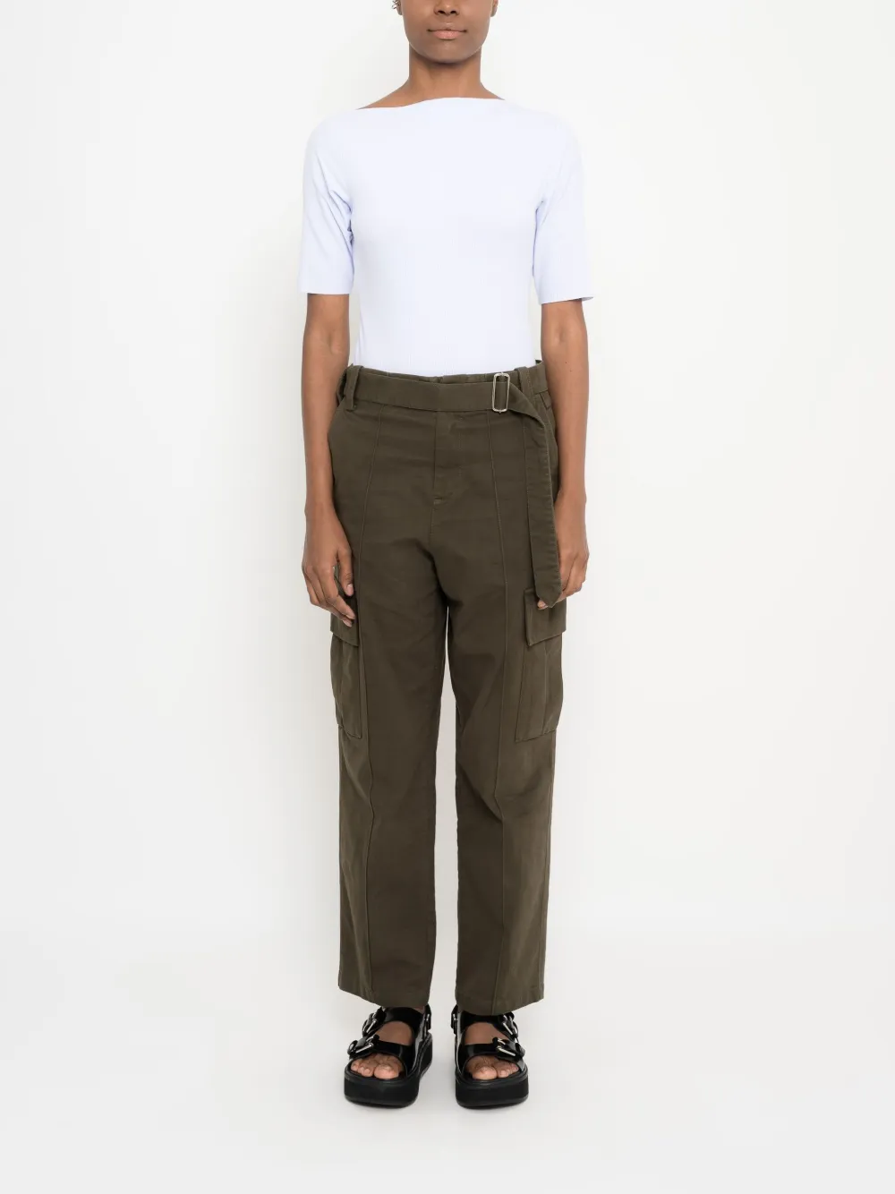 Uma | Raquel Davidowicz boat-neck ribbed top - Wit