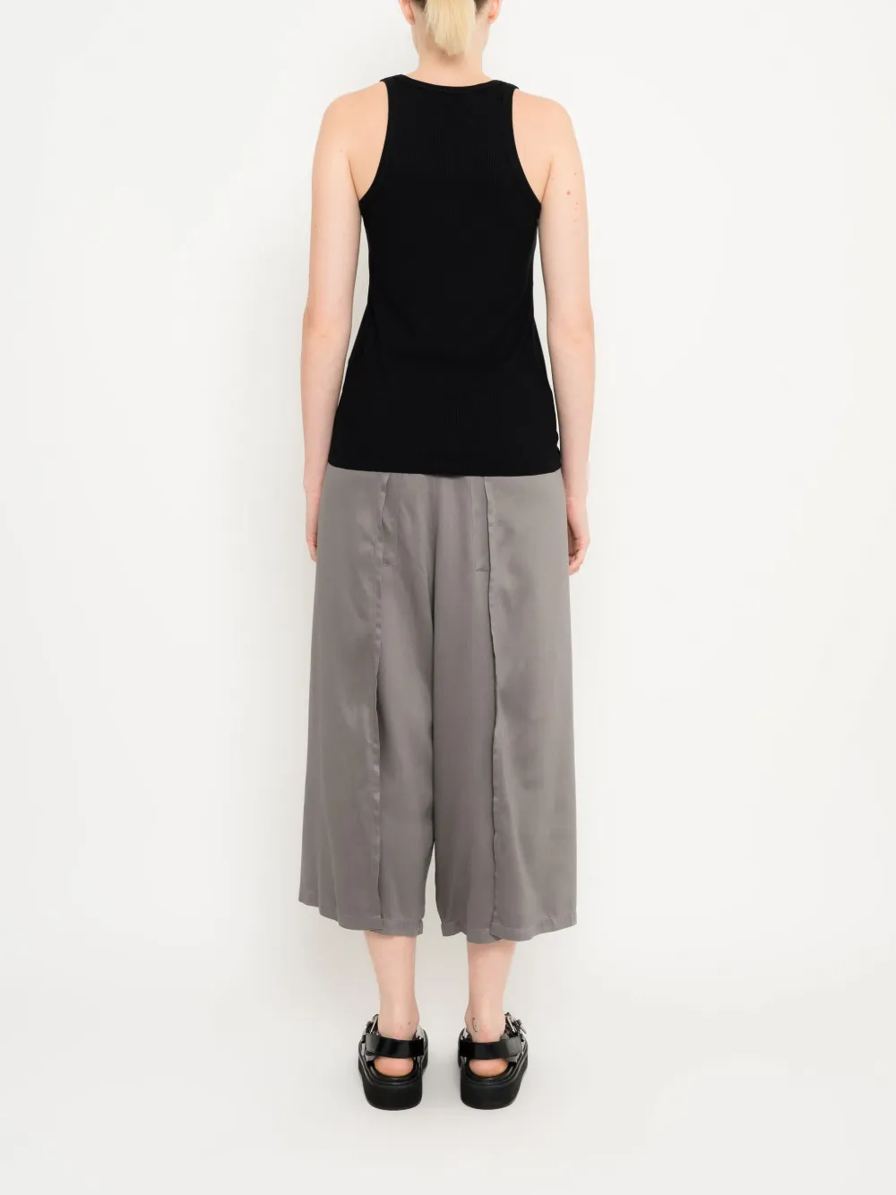Uma | Raquel Davidowicz Geribbelde tanktop Zwart