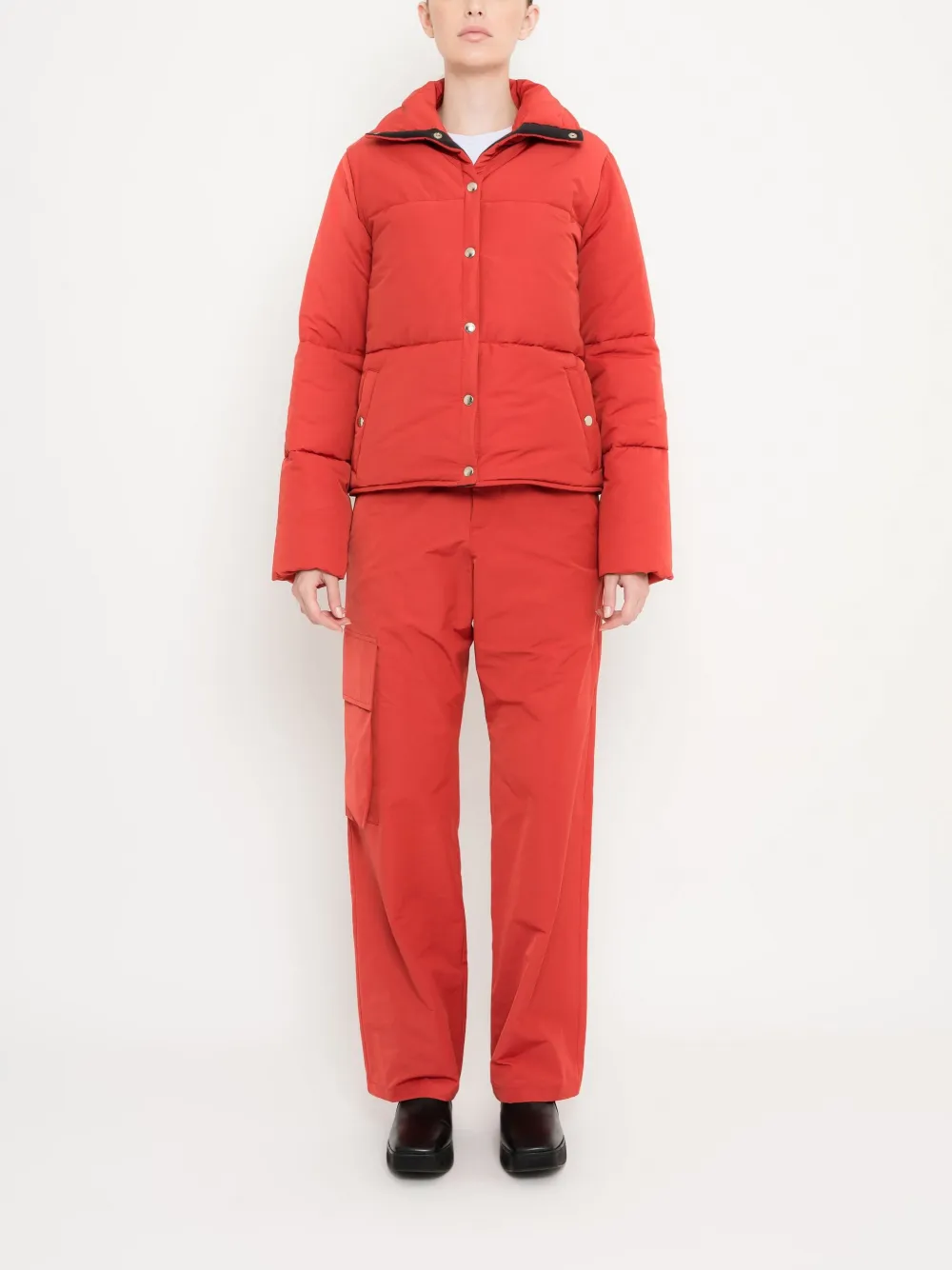 Uma | Raquel Davidowicz high-neck puffer jacket - Rood