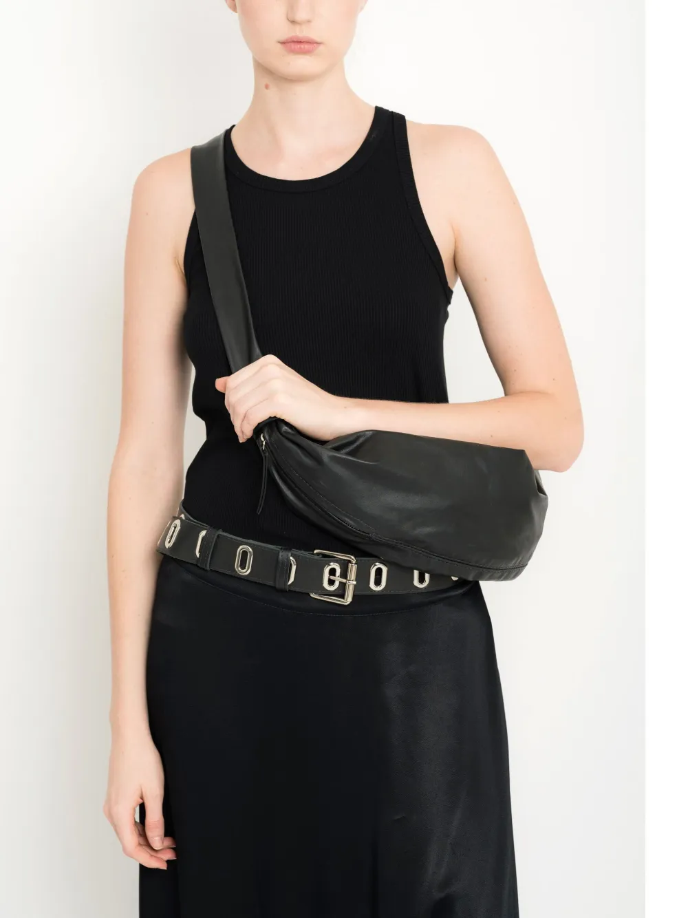 Uma | Raquel Davidowicz leather shoulder bag - Zwart