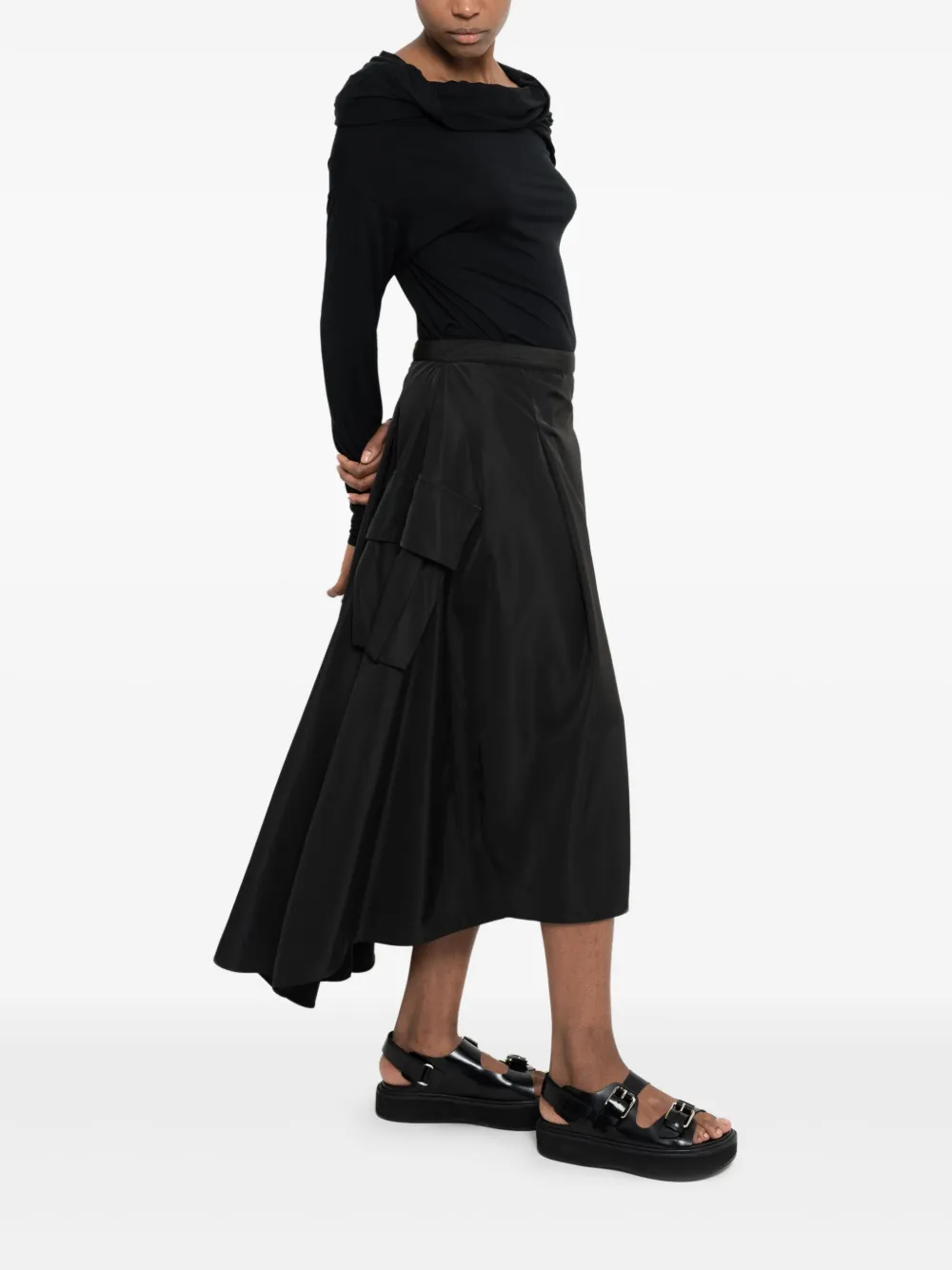 Uma | Raquel Davidowicz Asymmetrische rok Zwart