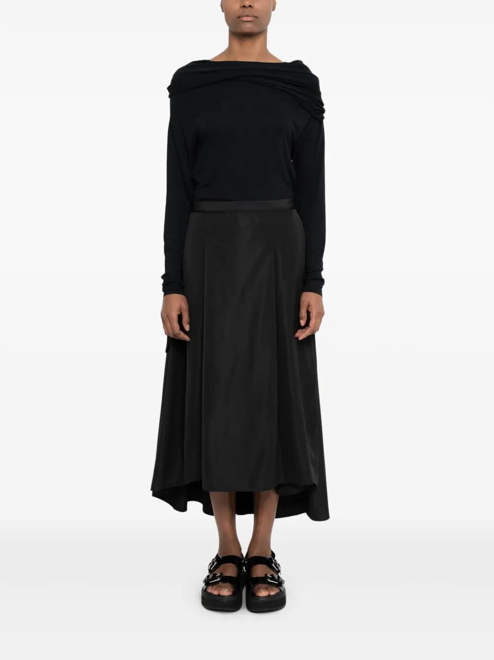 Uma | Raquel Davidowicz Asymmetrische rok - Zwart