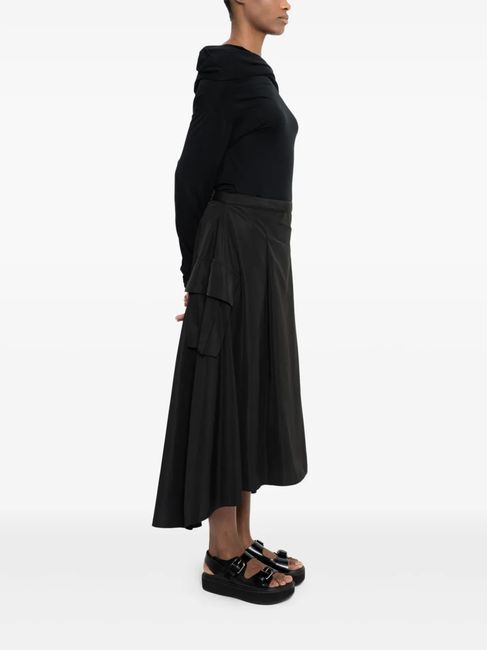 Uma | Raquel Davidowicz Asymmetrische rok Zwart