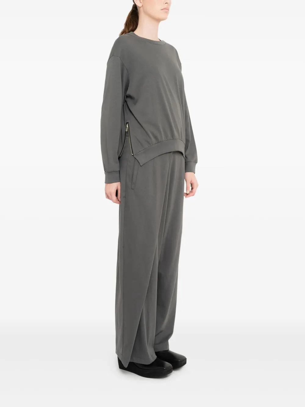 Uma | Raquel Davidowicz Blouse met asymmetrische afwerking Grijs