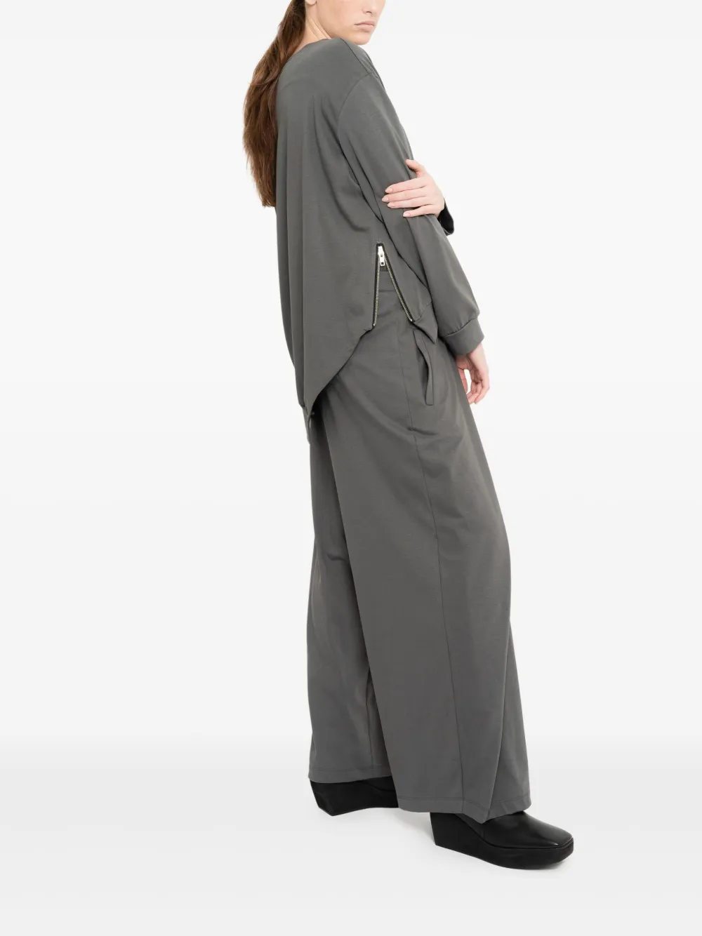 Uma | Raquel Davidowicz Blouse met asymmetrische afwerking Grijs