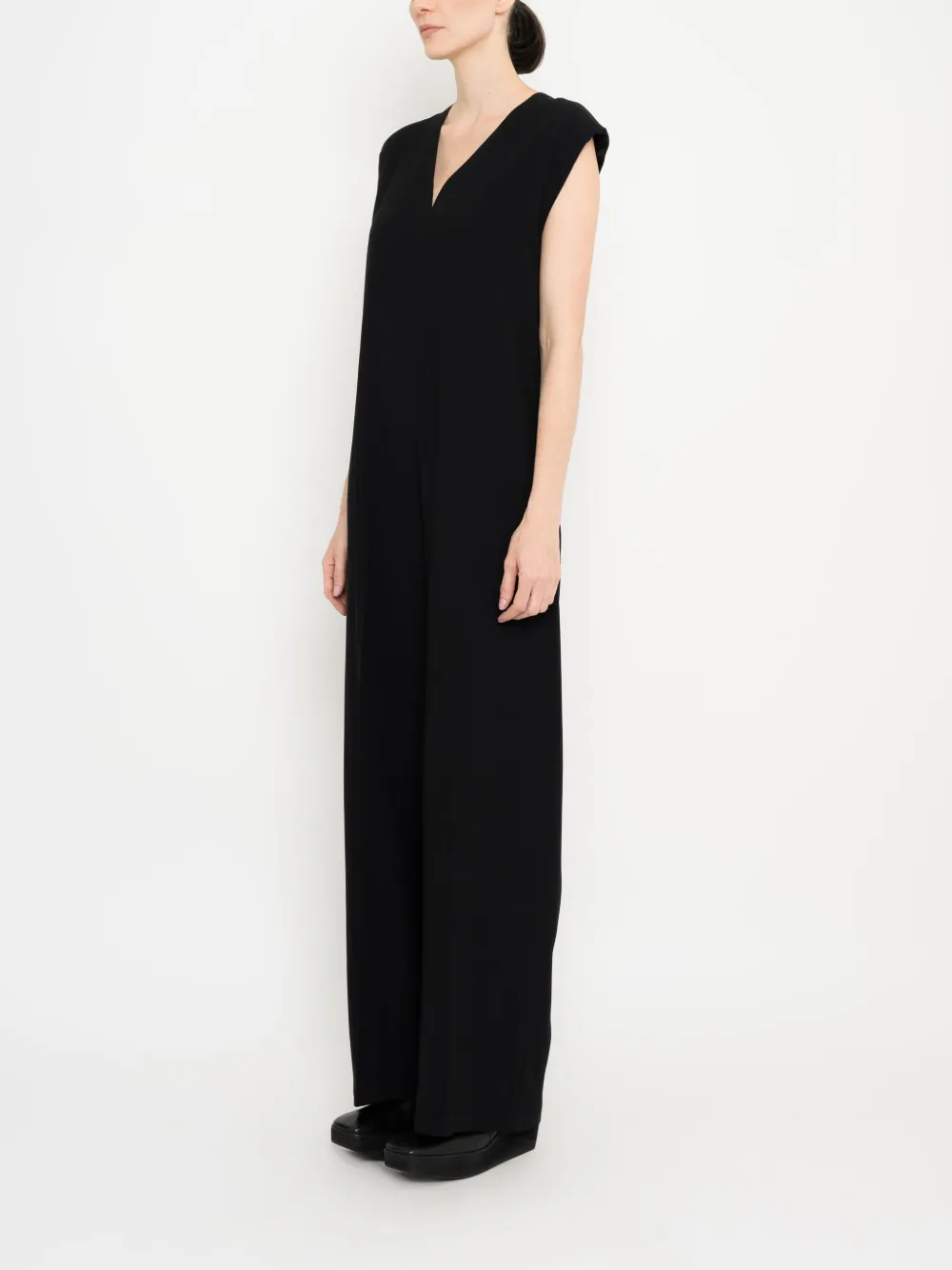 Uma Raquel Davidowicz V-neck Jumpsuit In ブラック