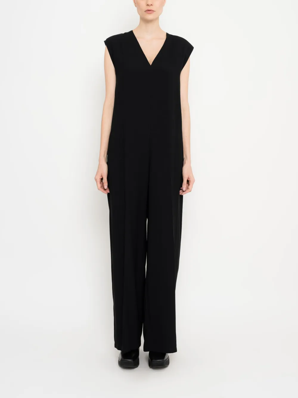 Uma Raquel Davidowicz V-neck Jumpsuit In ブラック