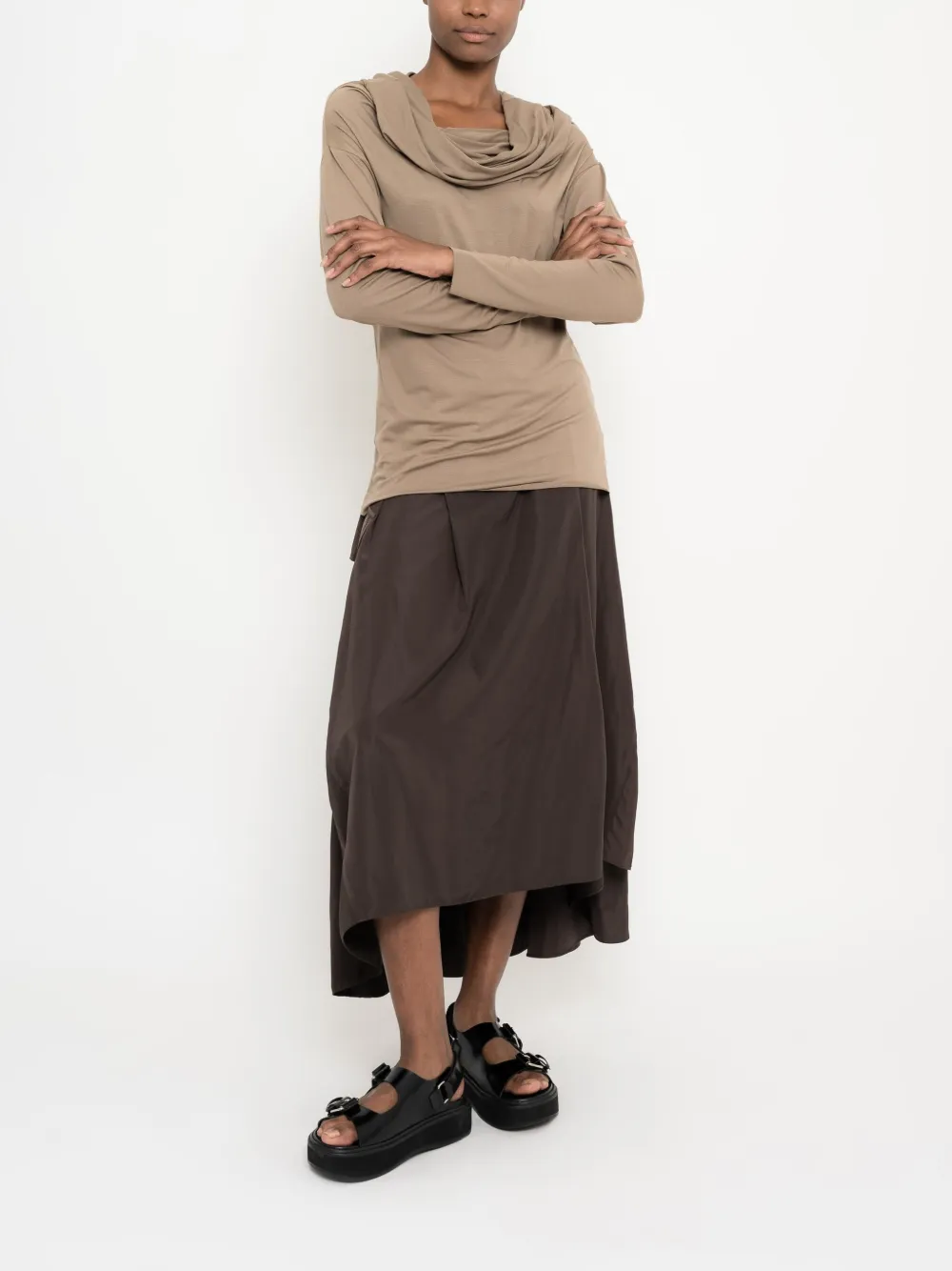Uma | Raquel Davidowicz Top met lange mouwen Beige