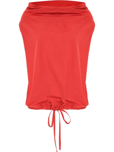 Uma | Raquel Davidowicz draped-collar short-sleeve top 