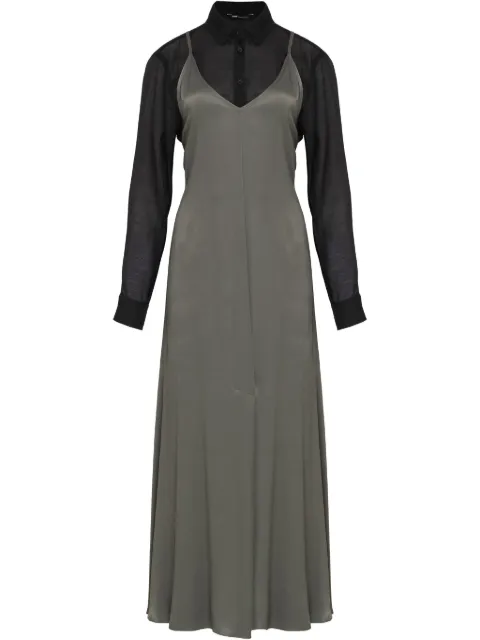 Uma | Raquel Davidowicz robe mi-longue à design superposé