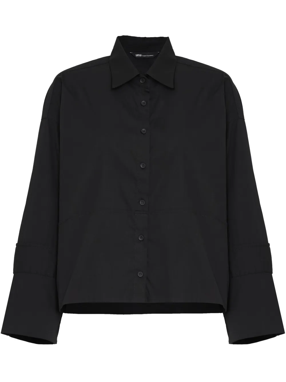 Uma | Raquel Davidowicz deconstructed-sleeve button-up shirt | Black | Image 1