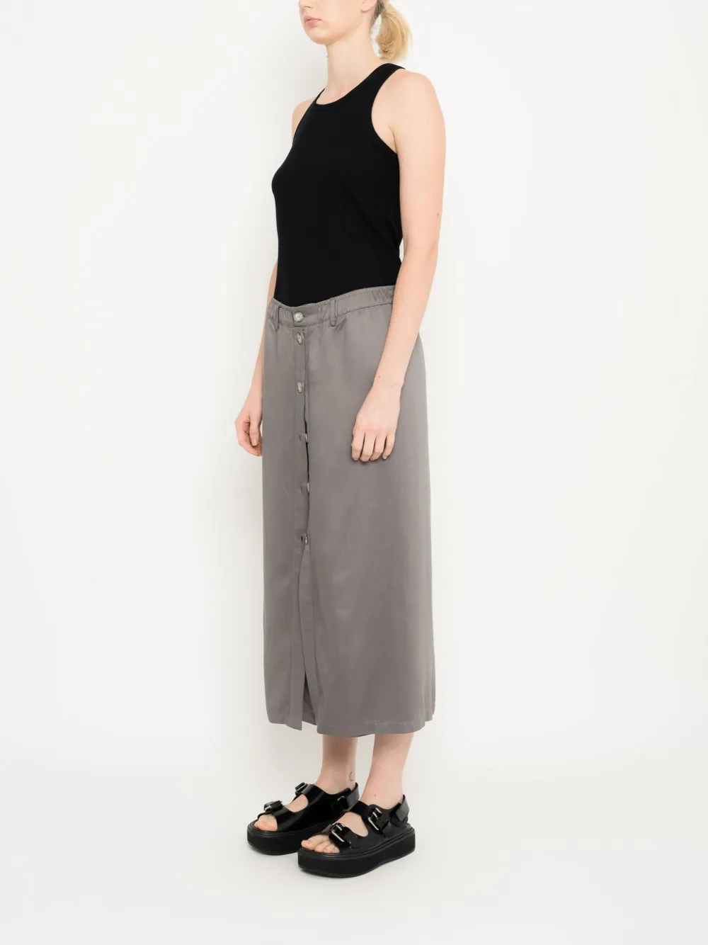 Uma | Raquel Davidowicz Rokken broek met knopen Grijs